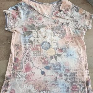 Pastel Faded Graphic Top by One World